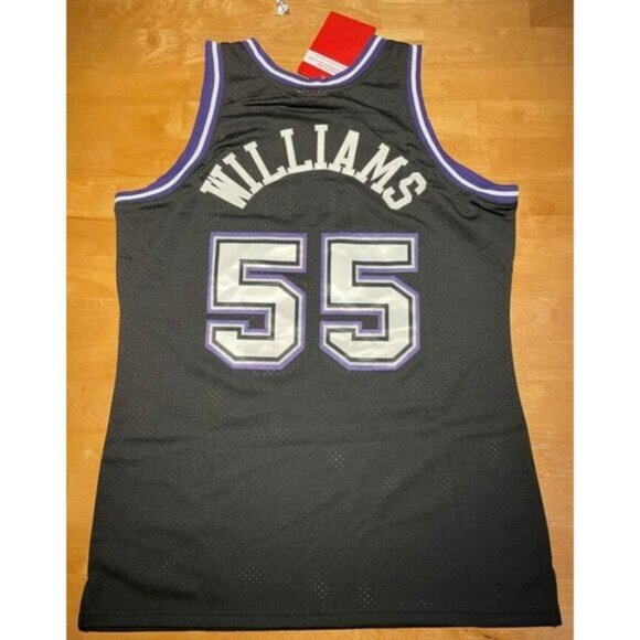 NBA Sacramento Kings Jason Williams #55 Jersey Large Black Mitchell & Ness NWT - Picture 2 of 2